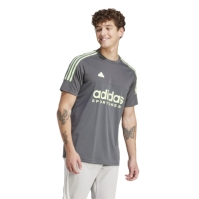 Tricou adidas Tiro pentru Barbati gri verde spark