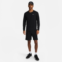 Tricou alergare Nike Miler Dri-FIT UV maneca lunga pentru Barbati negru