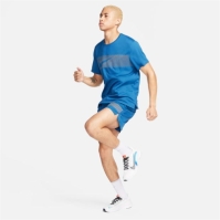 Tricou alergare Nike Miler Flash Dri-FIT UV maneca scurta pentru Barbati court albastru