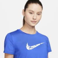 Tricou alergare Nike One Swoosh Dri-FIT maneca scurta pentru femei hyper albastru roial