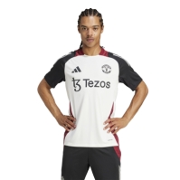 Tricou antrenement adidas Manchester United 2024 2025 pentru adulti off alb negru