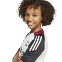 Tricou antrenement adidas Manchester United 2025 Juniors off alb negru