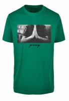 Tricou barbati casual Pray verde verde Mister Tee