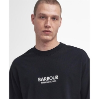 Tricou Barbour International supradimensionat Long-Sleeved negru