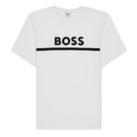 Tricou Boss cu imprimeu mare pentru baietei alb 10p