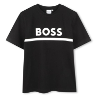 Tricou Boss cu imprimeu mare pentru Bebelusi negru 09b