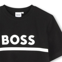 Tricou Boss cu imprimeu mare pentru Bebelusi negru 09b