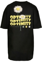 Tricou Boyfriend supradimensionat Summer - Optimist pentru Femei negru Merchcode