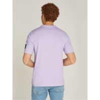 Tricou Calvin Klein Jeans Badge pastel lila