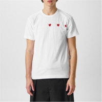 Tricou COMME DES GARCONS PLAY 3 Heart alb