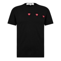 Tricou COMME DES GARCONS PLAY 3 Heart negru