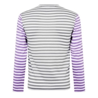 Tricou COMME DES GARCONS PLAY Bi-Colour cu dungi gri mov