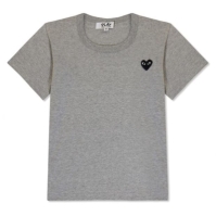 Tricou COMME DES GARCONS PLAY Embroidered Peeping Heart pentru copii gri