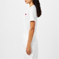 Tricou COMME DES GARCONS PLAY Horizontal Heart alb