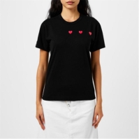 Tricou COMME DES GARCONS PLAY Horizontal Heart negru