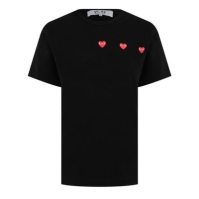 Tricou COMME DES GARCONS PLAY Horizontal Heart negru