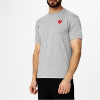 Tricou COMME DES GARCONS PLAY Invader Heart gri