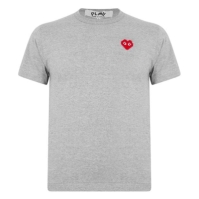 Tricou COMME DES GARCONS PLAY Invader Heart gri