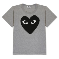 Tricou COMME DES GARCONS PLAY Large Peeping Heart pentru copii gri