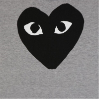 Tricou COMME DES GARCONS PLAY Large Peeping Heart pentru copii gri