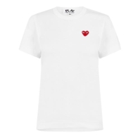 Tricou COMME DES GARCONS PLAY Logo Heart alb