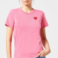 Tricou COMME DES GARCONS PLAY Peeping Heart Appliqué roz