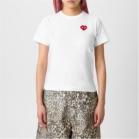 Tricou COMME DES GARCONS PLAY Pixel Heart alb