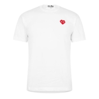 Tricou COMME DES GARCONS PLAY Pixel Heart alb rosu