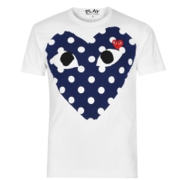 Tricou COMME DES GARCONS PLAY Polka Dot alb