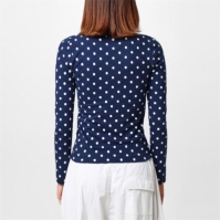 Tricou COMME DES GARCONS PLAY Polka Dot bleumarin albastru