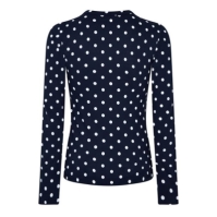 Tricou COMME DES GARCONS PLAY Polka Dot bleumarin albastru