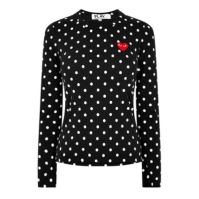 Tricou COMME DES GARCONS PLAY Polka Dot negru