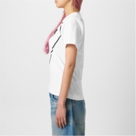 Tricou COMME DES GARCONS PLAY Printed Heart alb