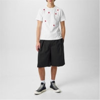 Tricou COMME DES GARCONS PLAY Scattered Hearts bumbac alb