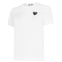 Tricou COMME DES GARCONS PLAY Small Peeping Heart alb negru b