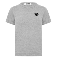 Tricou COMME DES GARCONS PLAY Small Peeping Heart gri negru