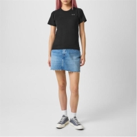 Tricou COMME DES GARCONS PLAY Small Peeping Heart negru