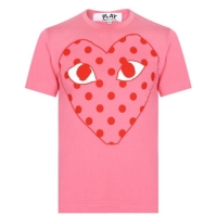 Tricou COMME DES GARCONS PLAY Spot Heart roz