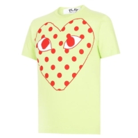 Tricou COMME DES GARCONS PLAY Spot Heart verde