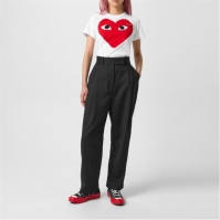 Tricou COMME DES GARCONS PLAY Xl Peeping Heart alb