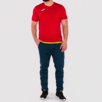 Tricou cu 2 fete Joma rosu-galben cu maneca scurta