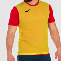 Tricou cu 2 fete Joma rosu-galben cu maneca scurta