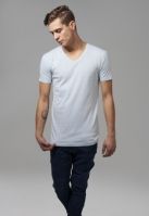 Tricou cu decolteu in V Basic albastru deschis Urban Classics