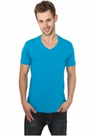 Tricou cu decolteu in V Basic turcoaz Urban Classics