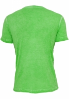 Tricou cu decolteu in V Spray Dye verde Urban Classics