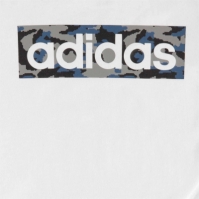 Tricou cu imprimeu adidas pentru copii negru alb gri