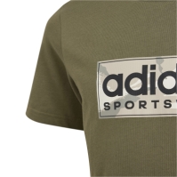 Tricou cu imprimeu adidas pentru copii oliv strata