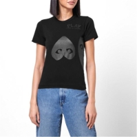 Tricou cu imprimeu COMME DES GARCONS PLAY All negru