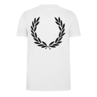 Tricou cu imprimeu Fred Perry Back -Shirt alb