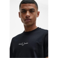 Tricou cu imprimeu Fred Perry negru